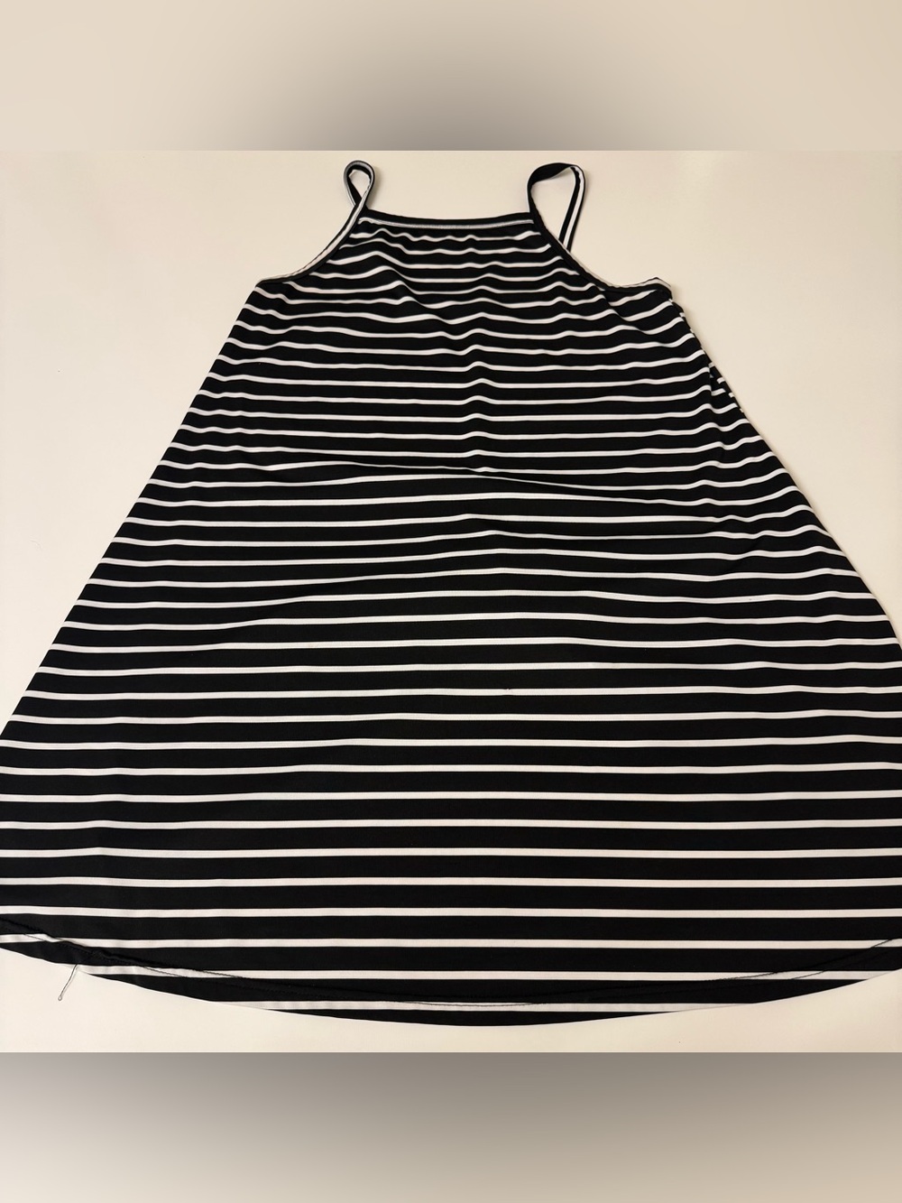 Women's Shein Tank Dress Black And White Horizontal Stripe Dress Size M